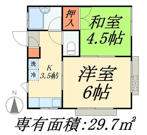 ハイツ岳の物件間取画像